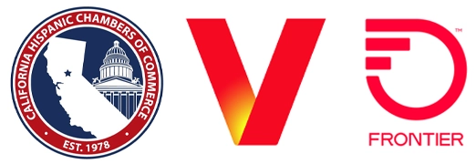 California Hispanic Chambers of Commerce, Verizon and Frontier Communications Logos
